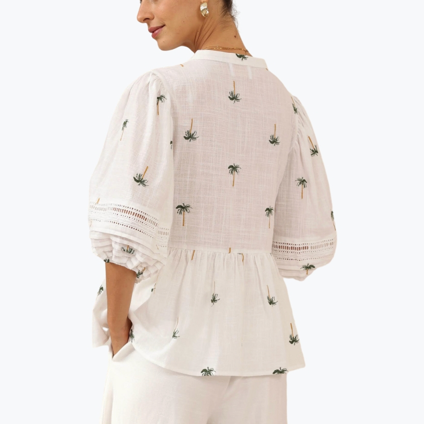 White Iris Maxi Cotton Top