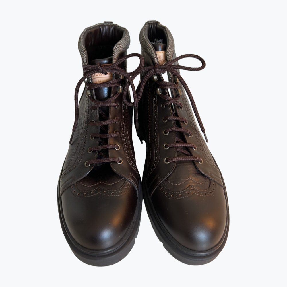 Brown Louis Vuitton Leather Lace Up Shoes