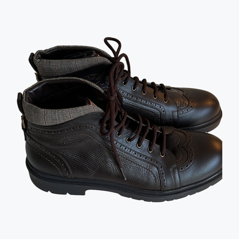 Brown Louis Vuitton Leather Lace Up Shoes