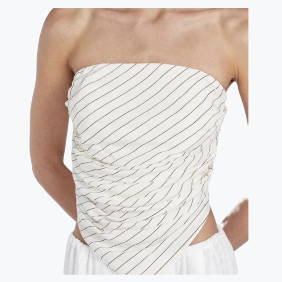 White Dissh Cotton Top