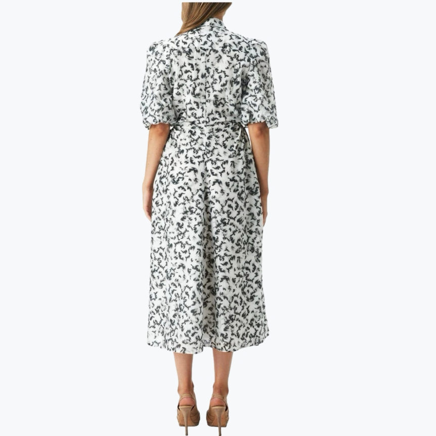 White Bardot Viscose Long Dress