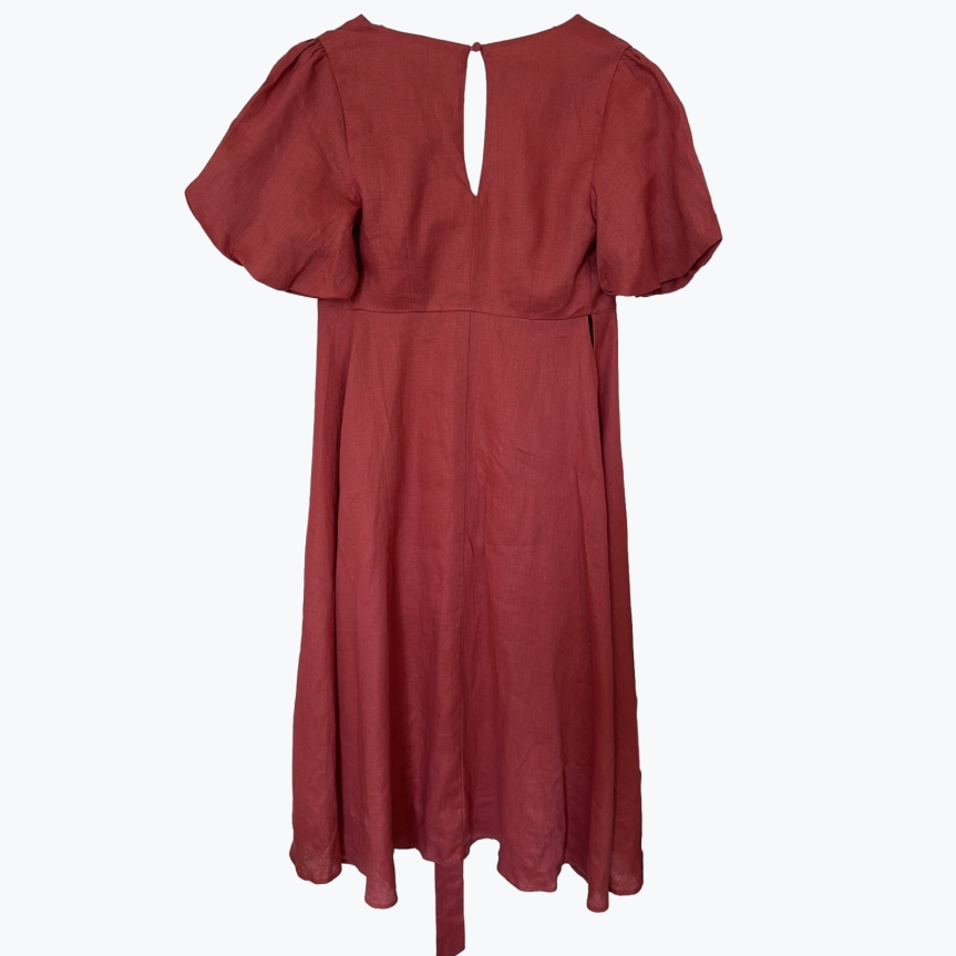 Brown Aere Linen Long Dress