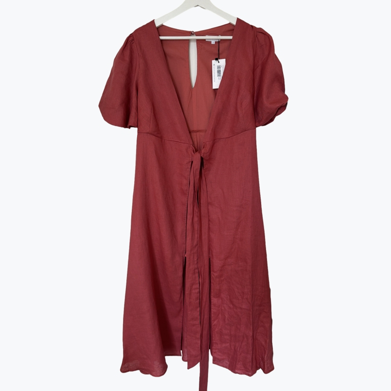 Brown Aere Linen Long Dress