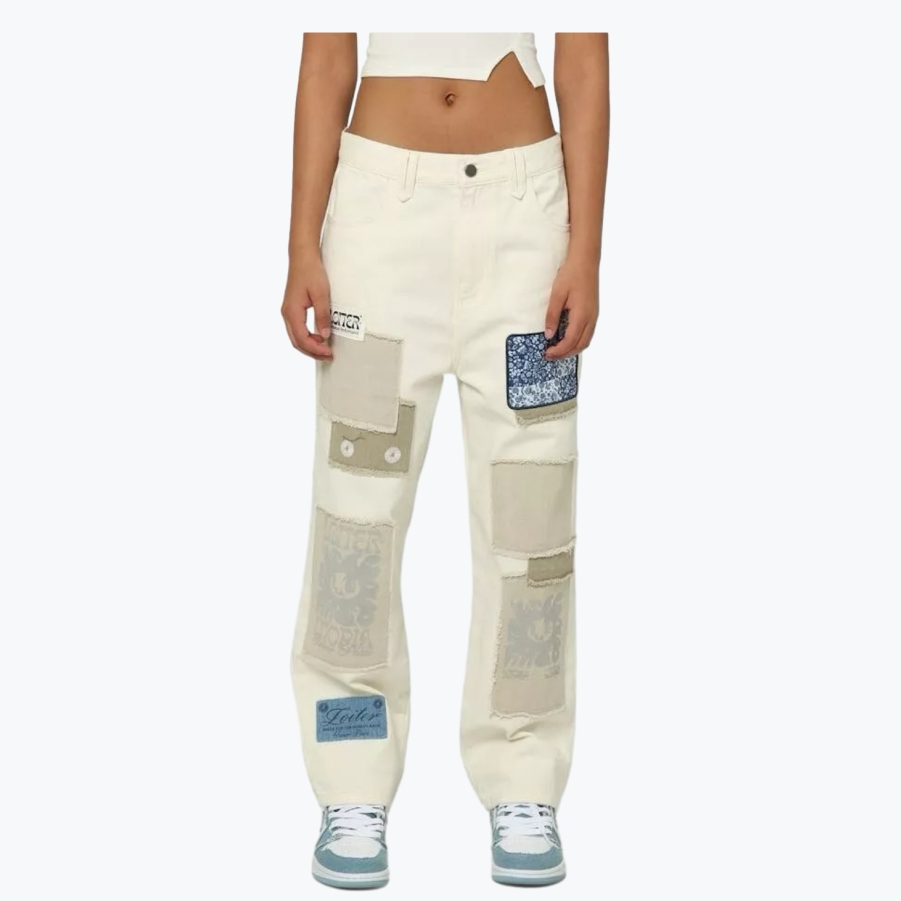 White Denim Loiter Cotton Boyfriend Jeans