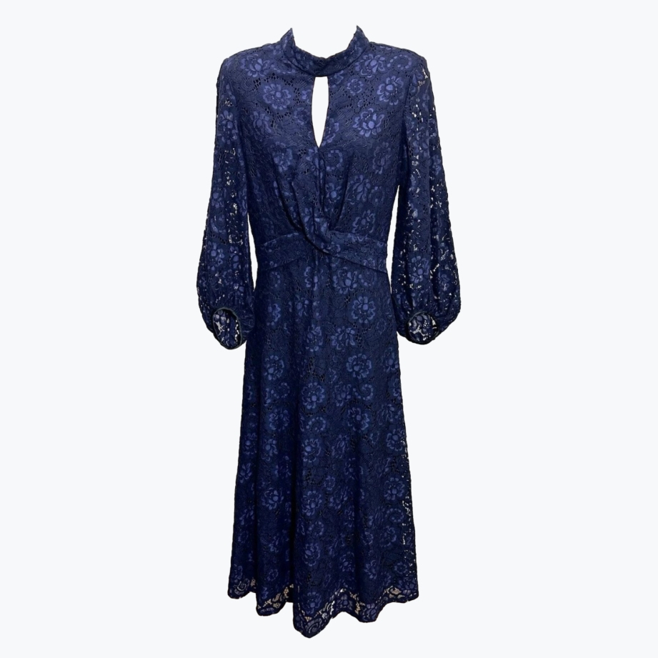 Purple Cue Polyester Long Dress