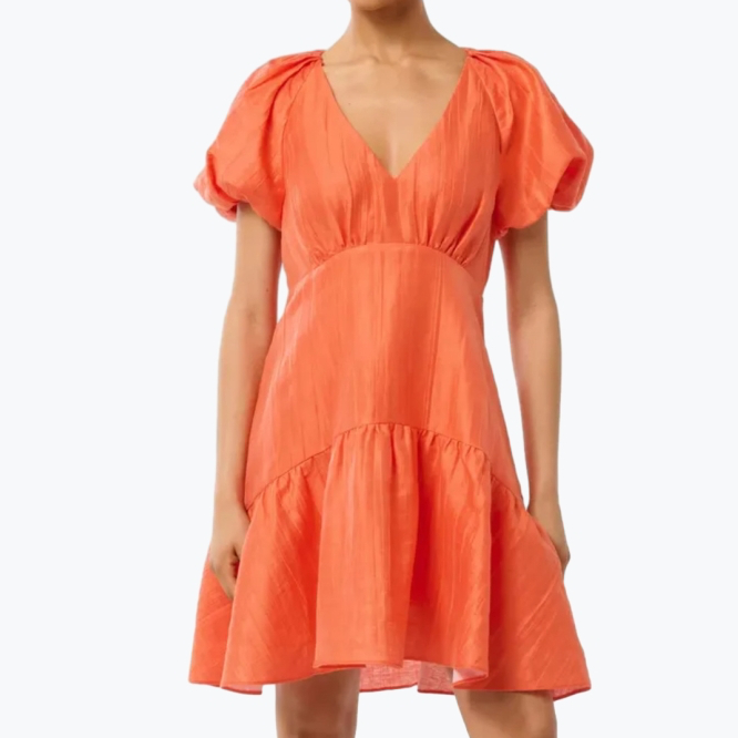 Orange Forever New Rayon Knee Length Dress