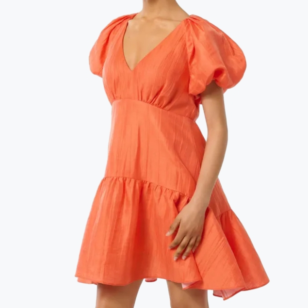 Orange Forever New Rayon Knee Length Dress
