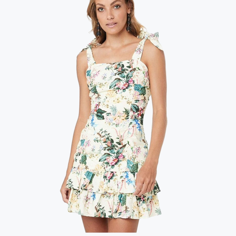 Cream Tigerlily Cotton Mini Dress