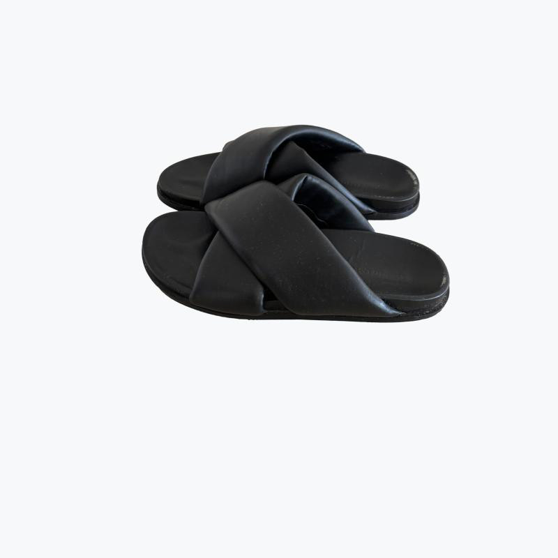 Black Assembly Leather Sandals
