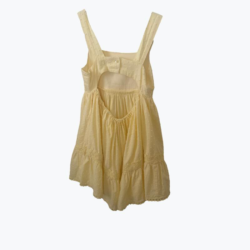 Yellow David Jones Cotton Knee Length Dress