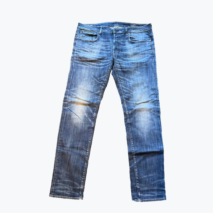 Mid Denim G Star Cotton Slim Jeans