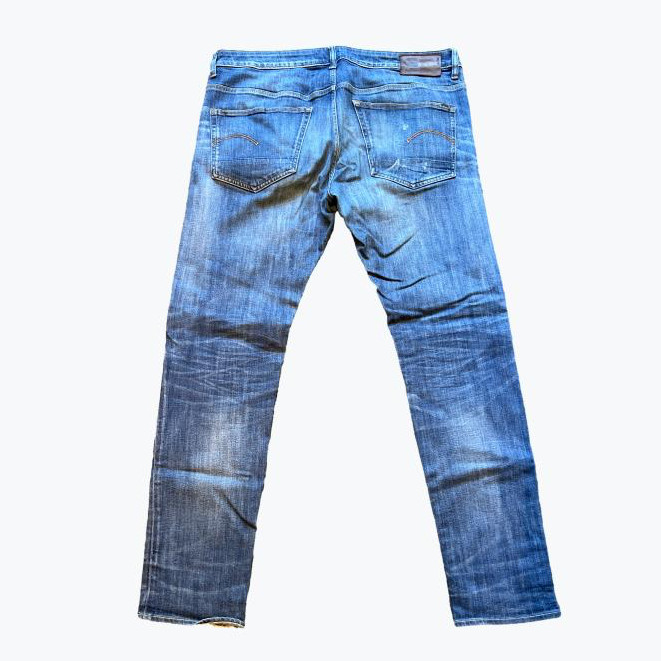Mid Denim G Star Cotton Slim Jeans
