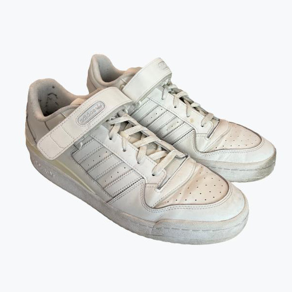 White Addidas Leather Casual Sneakers