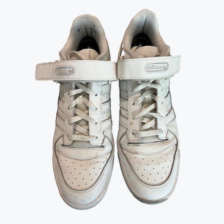 White Addidas Leather Casual Sneakers