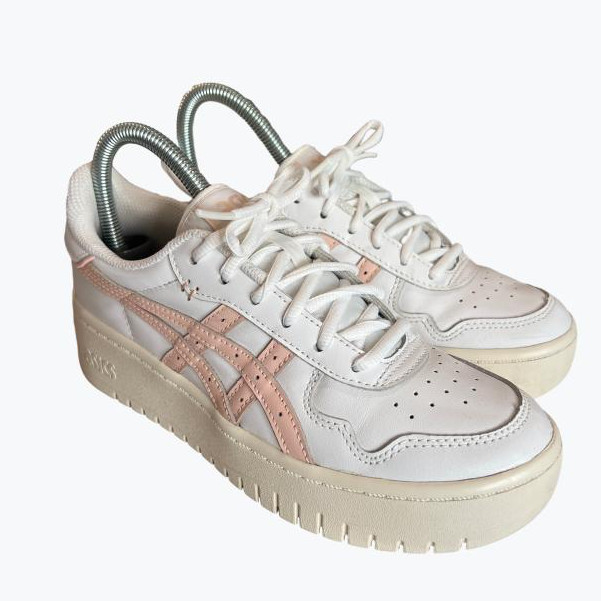 White Asics Leather Casual Sneakers
