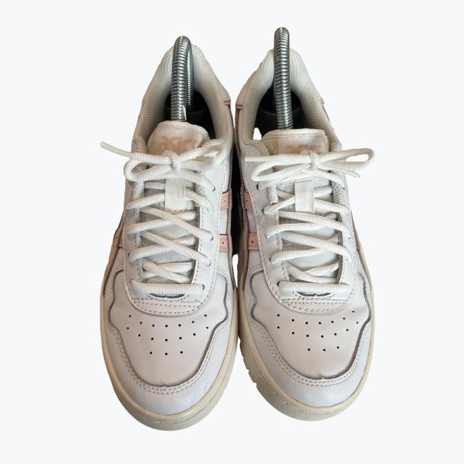 White Asics Leather Casual Sneakers