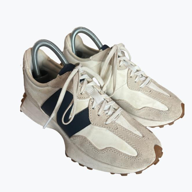 White New Balance Leather Casual Sneakers