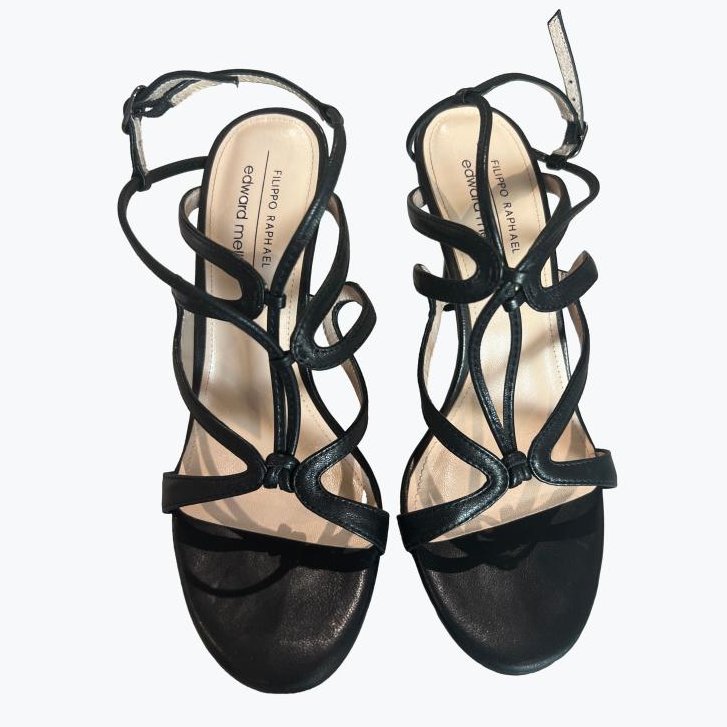 Black Edward Meller Leather High Heeles