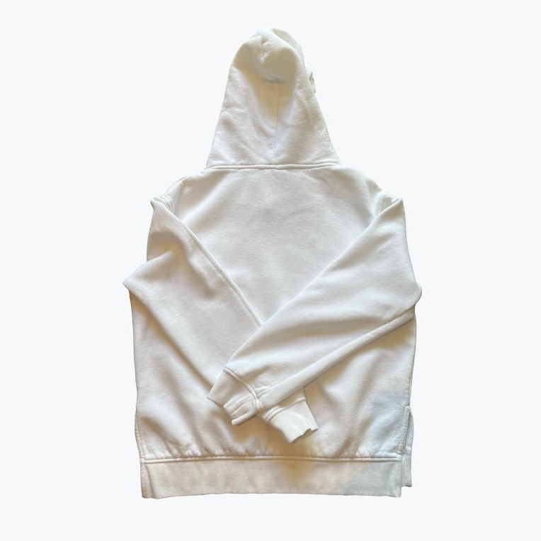 White Opus Cotton Hoodie Top