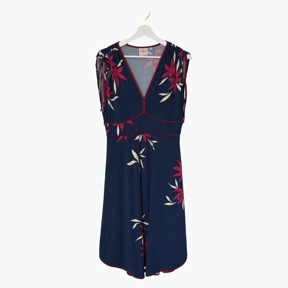 Navy Leona Edmiston Polyester Long Dress