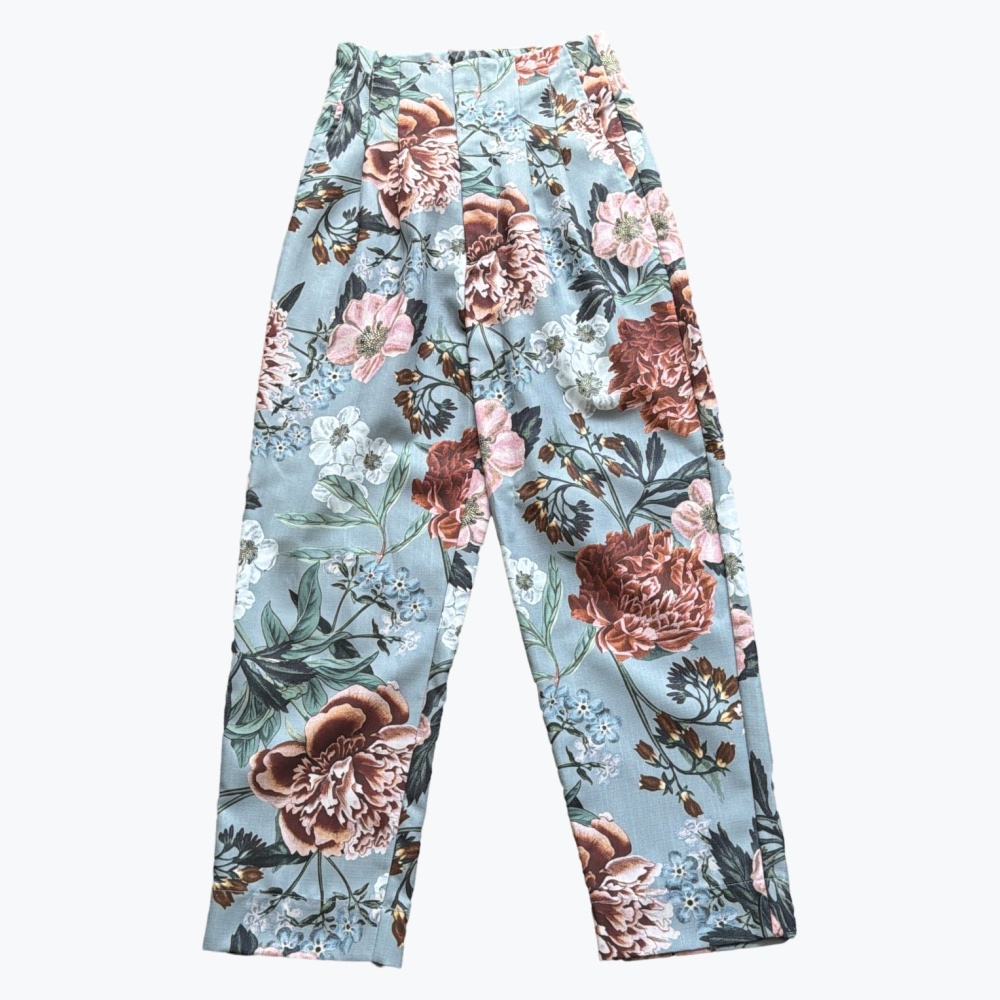 Pastel Blue Sheike Polyester Regular Pant
