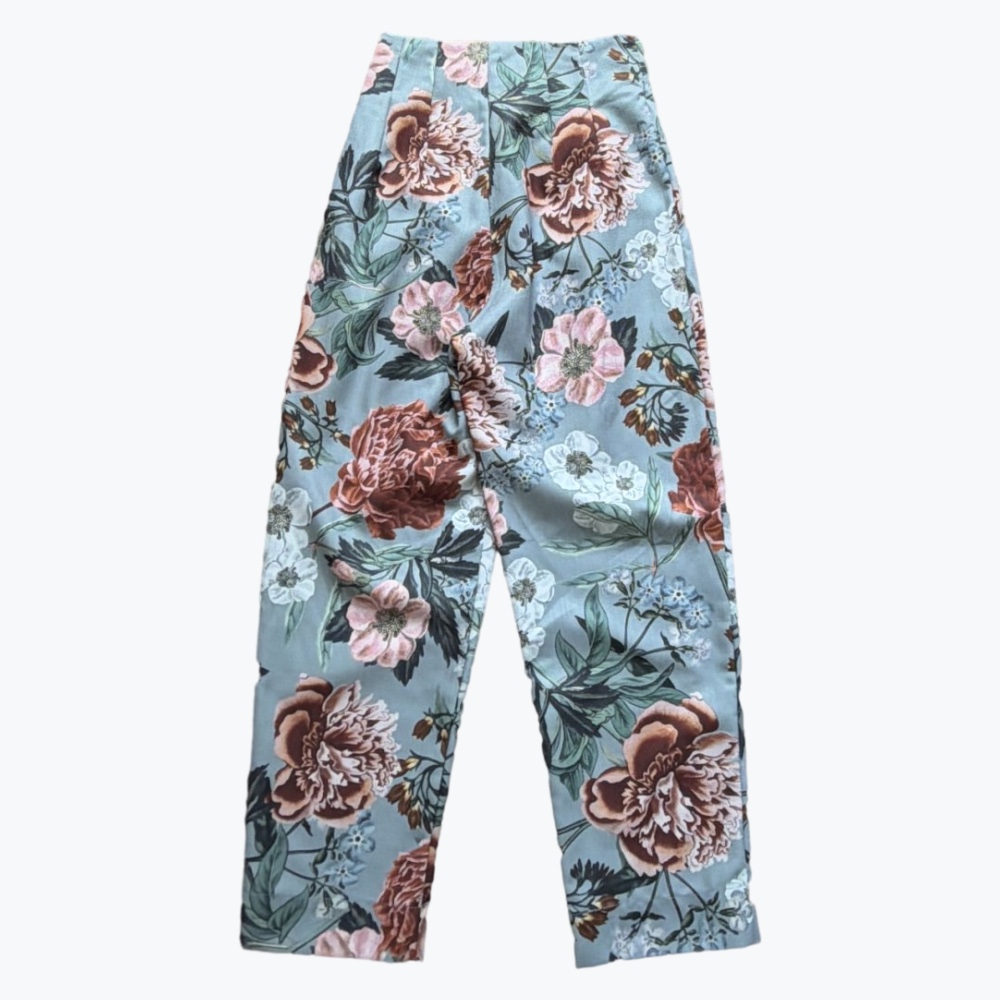 Pastel Blue Sheike Polyester Regular Pant