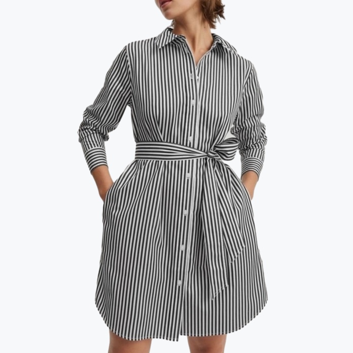 Navy Sportscraft Cotton Long Dress