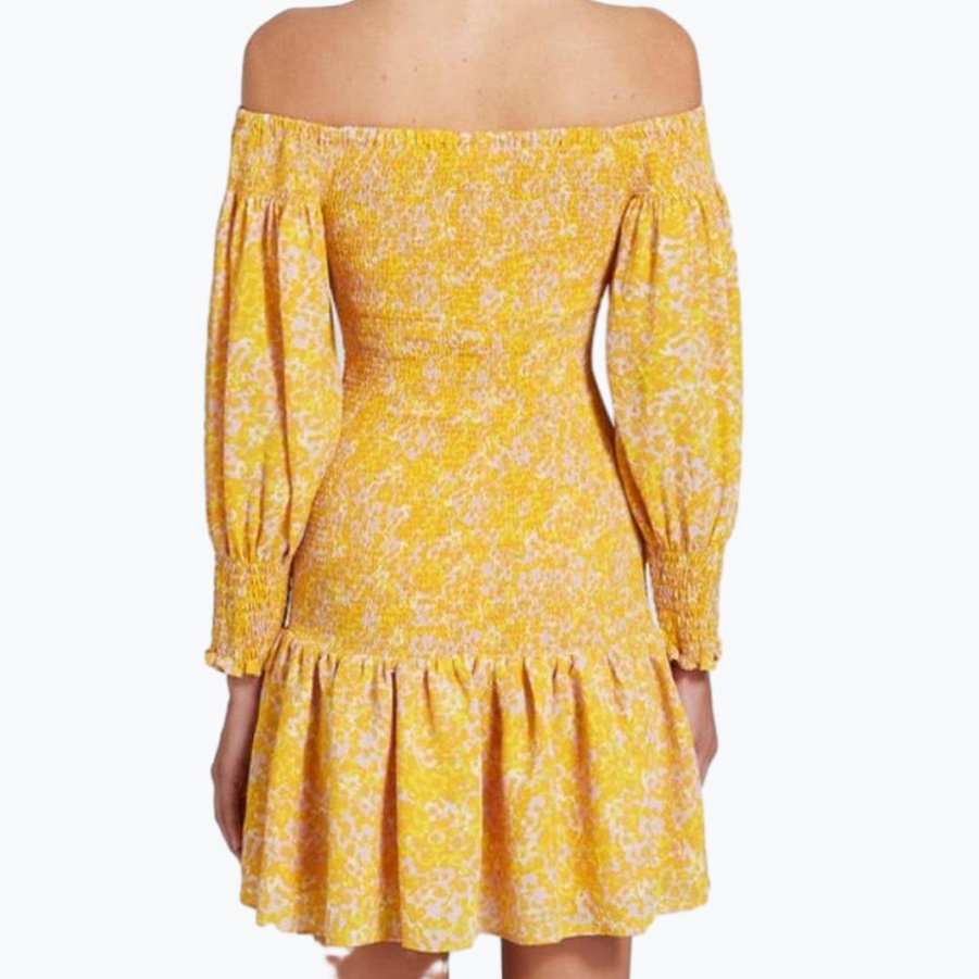 Yellow Seed Polyester Knee Length Dress