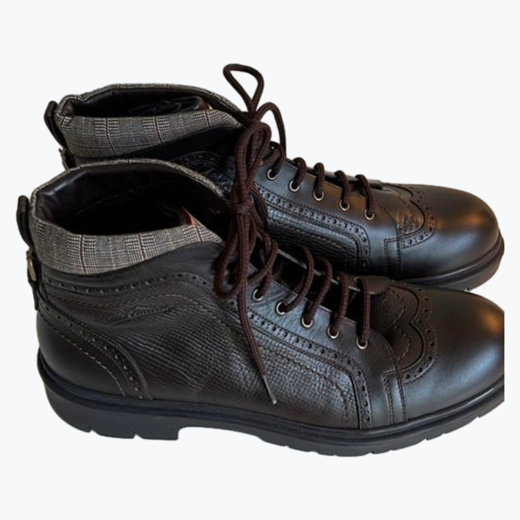 Brown Louis Vuitton Leather Lace Up Shoes