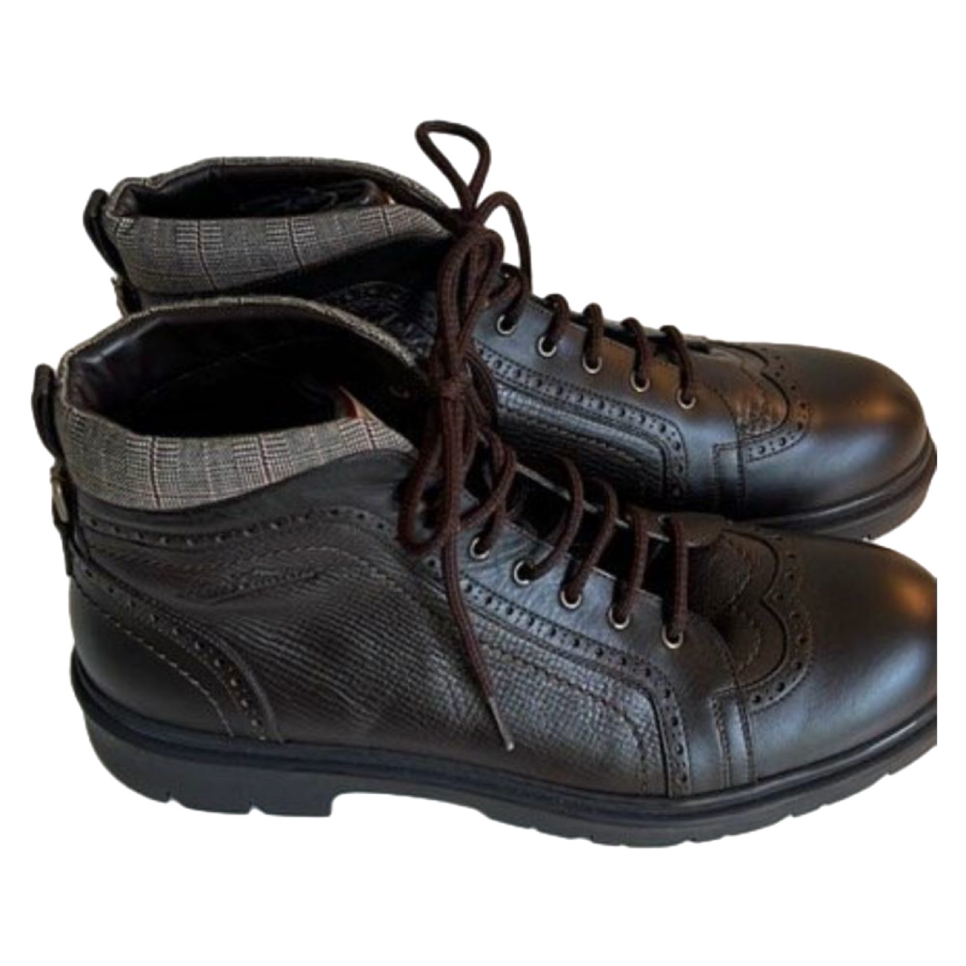 Brown Louis Vuitton Leather Boots Shoes