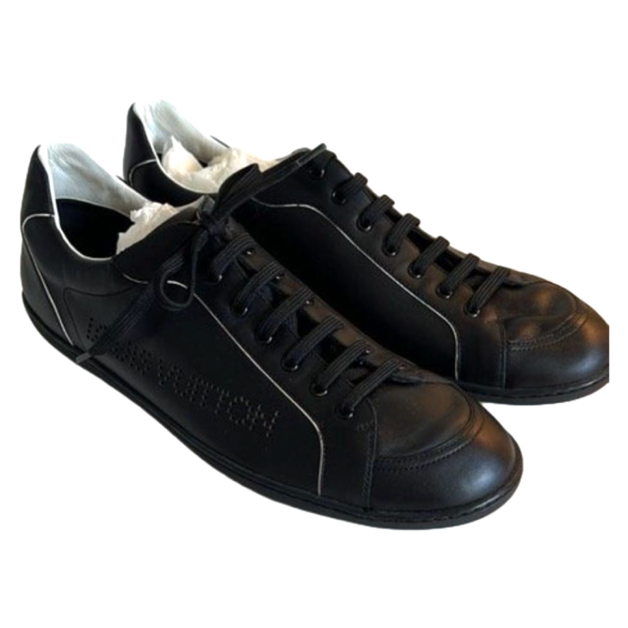 Black Louis Vuitton Leather Boots Shoes