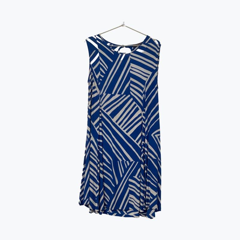 Blue Mr Zimi Polyester Knee Length Dress