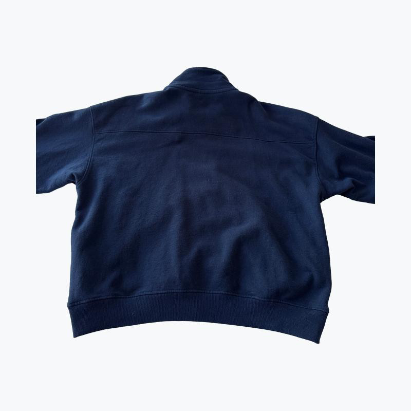 Navy Sporty And Rich Cotton Sweat Top